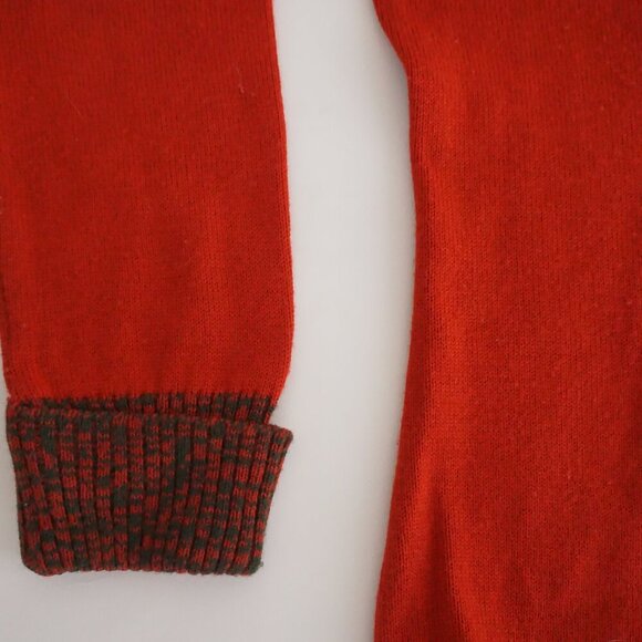 Vintage Gino Pabli Red Knit 40% Wool Fine Knit Cardigan Sweater M - Picture 9 of 10